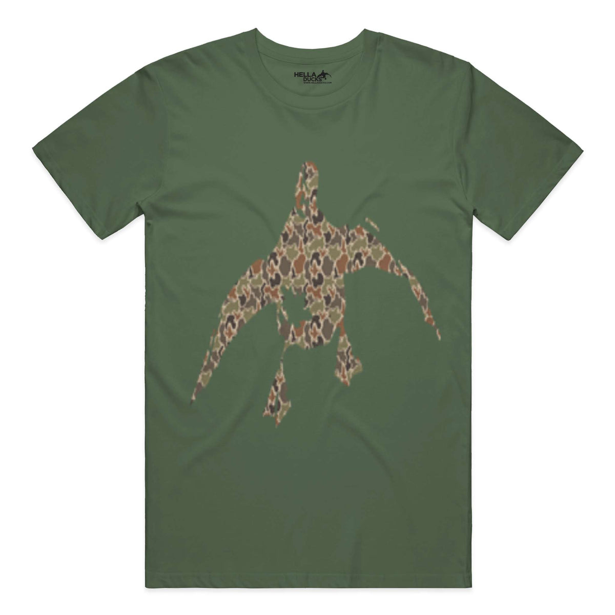 Garment Dyed Camo Hella Ducks Tshirt