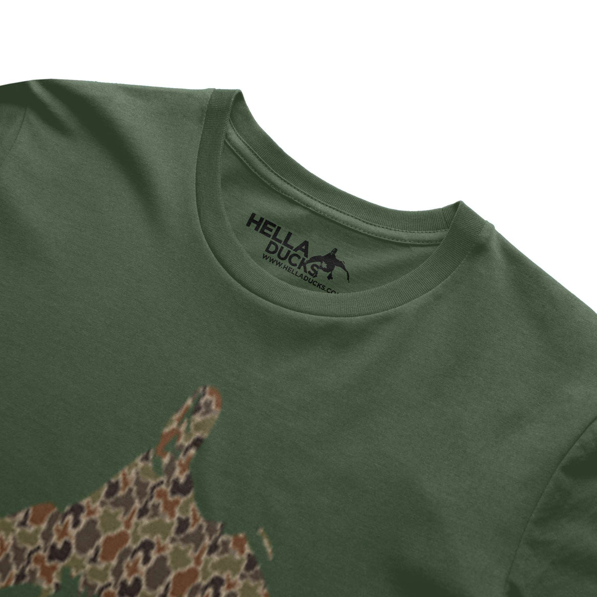 Garment Dyed Camo Hella Ducks Tshirt