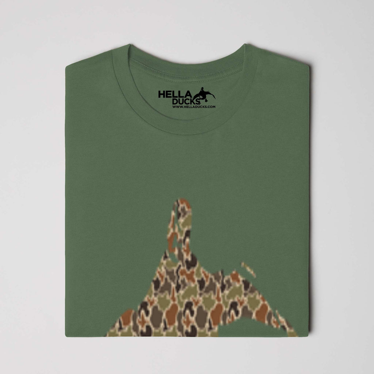 Garment Dyed Camo Hella Ducks Tshirt