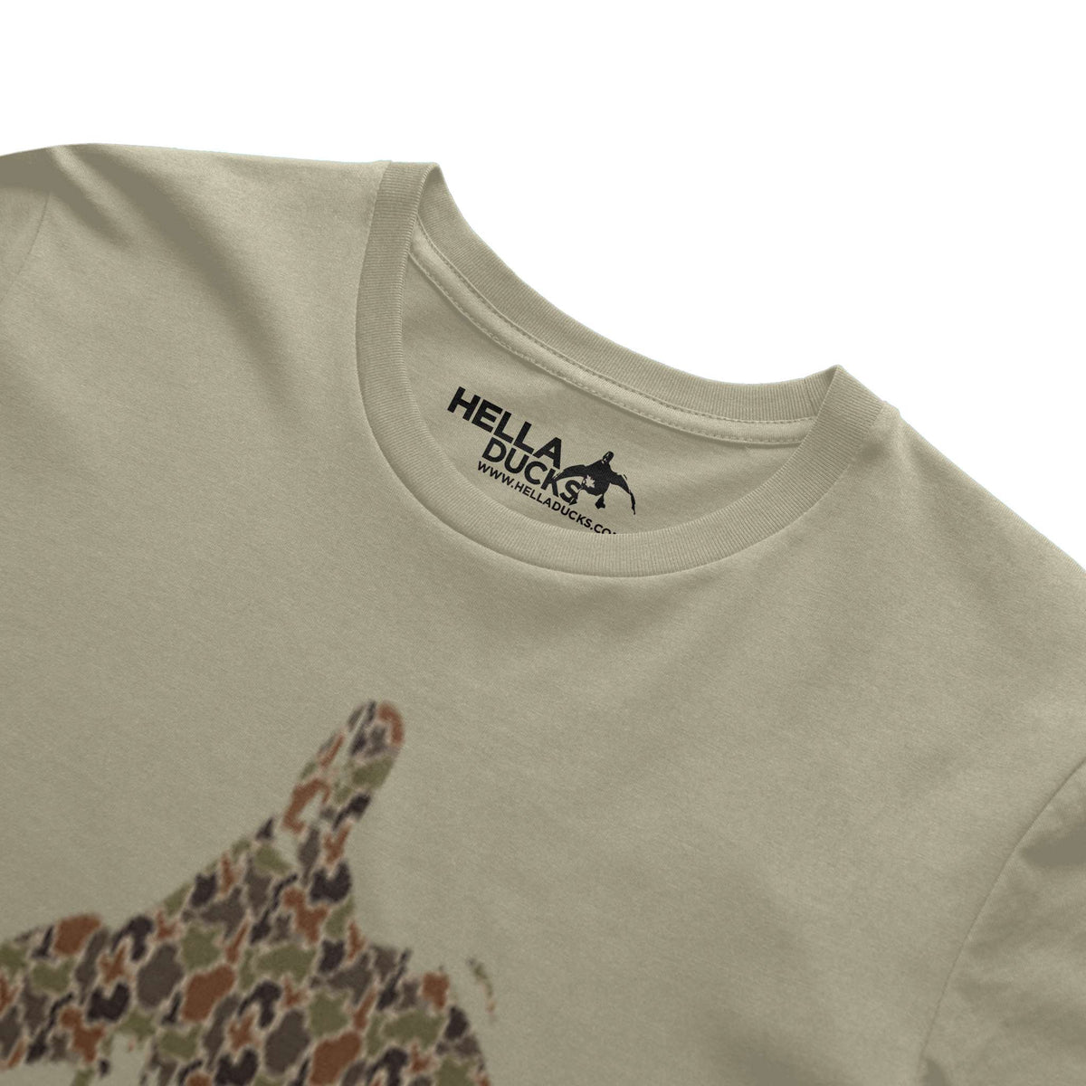 Garment Dyed Camo Hella Ducks Tshirt